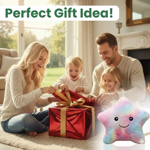 Miniatura 7 de Almohada de felpa con luces parpadeantes de 15 pulgadas de alta calidad, juguetes sensoriales para niños con autismo, decoración de habitación