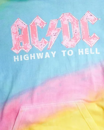 Miniatura 3 de ACDC Sudadera para mujer, sudadera con capucha vintage de teñido anudado, sudadera retro de concierto Hard Rock para mujer (S-XL)