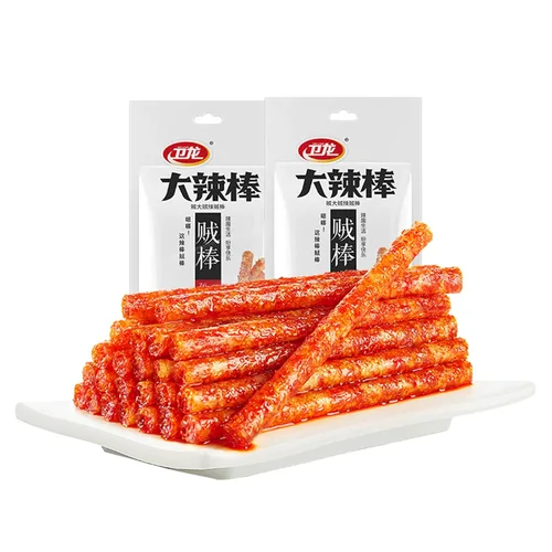 Miniatura 10 de Tiras Picantes - Latiao de Gluten Picante, Aperitivo Especial Chino Informal, Hecho de Trigo/Chile/Especias, Bajo en Azúcar y Calorías, Mejor
