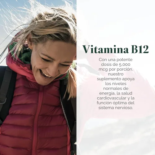 Miniatura 2 de Global Healing Center - Suplemento líquido orgánico sublingual de vitamina B12 5000 MCG, metilcobalamina, adenosilcobalamina, hidroxo, energía