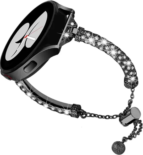 Miniatura 7 de DEALELE Bandas compatibles con Samsung Galaxy Watch 6/6 Classic / 5/5 Pro / 4/4 Classic / 3 1.614 in / Active 2, pulsera de repuesto de metal con 1#