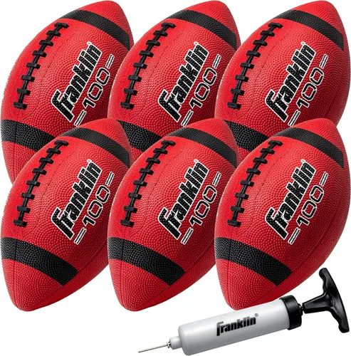 Miniatura 12 de Franklin Sports Balones de fútbol americano de goma para niños Junior Grip-Rite tamaño juvenil - Balones de fútbol americano Peewee Kids duraderos