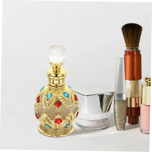 Miniatura 9 de Botella de perfume de lujo con incrustaciones de diamantes de vidrio envase de aceite esencial Mujeres