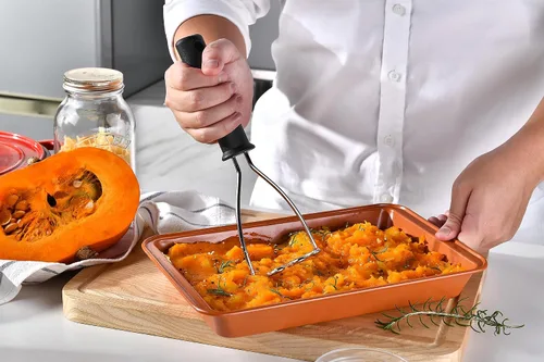 Miniatura 4 de Potato Masher - Herramienta de cocina de alambre de acero inoxidable para puré de verduras, alimentos, frijoles, aguacate, apto para lavavajillas