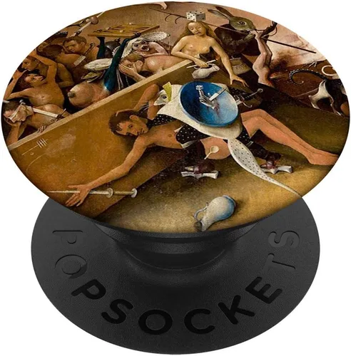 The Garden of Earthly Delights Painting Art Hieronymus Bosch - Soporte y agarre para teléfonos y tabletas, Negro