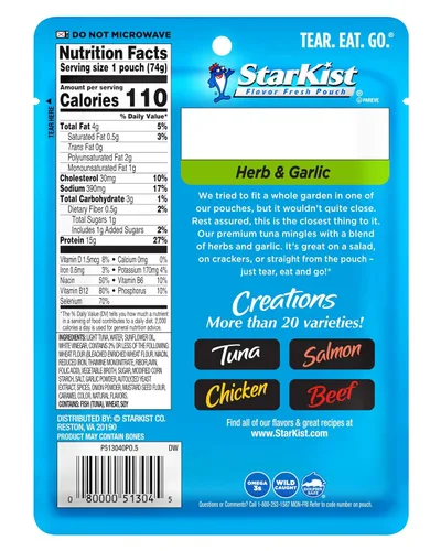 Miniatura 2 de StarKist Tuna Creations Ginger Sesame - Sabor de jengibre y sésamo para atún