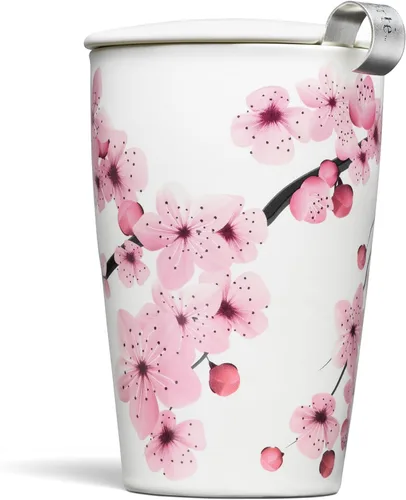 Miniatura 11 de Tea Forté KATI taza de cerámica con infusor de té y tapa. Infusor de té en hebras, diseño de flor de loto Lotus Blossom