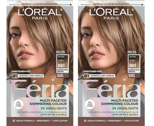 Miniatura 28 de L'Oreal Paris Feria - Tinte permanente multifacético y brillante, 60 Crystal Brown (castaño claro), paquete de 1 60 marrón claro