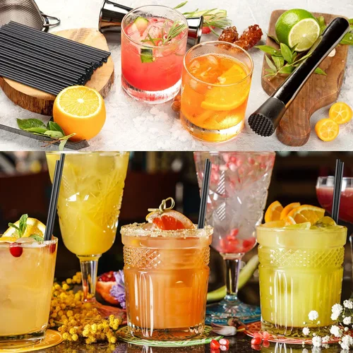 Miniatura 5 de Hoolerry 6000 popotes de plástico desechables para café, cócteles, bebidas, palillos para bebidas, pajitas para bares, bebidas