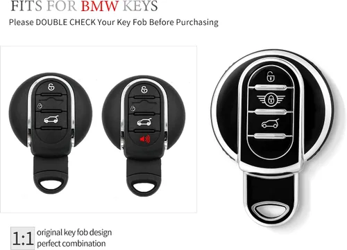Miniatura 2 de OFFCURVE Funda para llavero BMW Mini, compatible con BMW Mini Cooper S D SD F56 F55 F54 F57 F60 R55 R55 R56 R57 R58 R59 R60 S Roadster Smart Key Fob