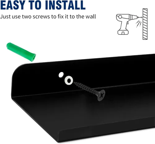 Miniatura 5 de Anxingo Estantes flotantes para montar en la pared, estantes pequeños de metal para montar en la pared, estantes flotantes de pared, estante