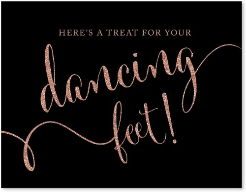 Miniatura 68 de Andaz Press Letreros de fiesta de boda, purpurina de oro rosa sintético sobre negro, 8.5 x 11 pulgadas, resalta tu versículo bíblico favorito