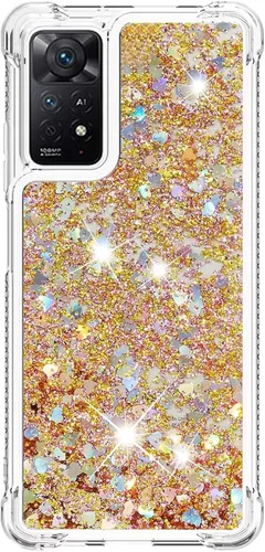 Miniatura 34 de Glitter Sparkle Moving Quicksand Flowing Cover para Xiaomi Redmi Note 10S Bling Liquid Clear Star Heart Silicona Bumper Funda transparente de goma a