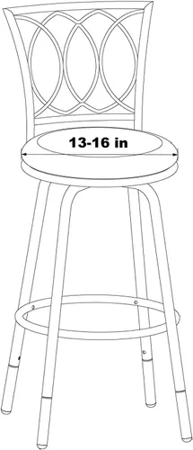 Miniatura 5 de Deisy Dee 4 fundas de asiento redondas para taburetes de bar, fundas elásticas para sillas redondas de 13 a 16 pulgadas (naranja)