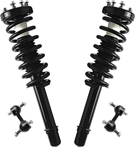 Miniatura 58 de Detroit Axle - Kit de 4 piezas RWD Puntales Delanteros Barras Estabilizadoras para Ford F-150 2021 2022 2023 2024, 2 Puntales con Resorte Helicoidal