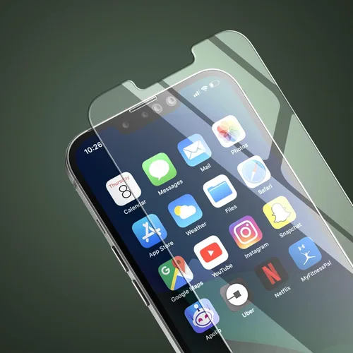 Miniatura 7 de Encased DEFCON-2 - Protector de pantalla diseñado para iPhone 13 (flexible), alternativa de vidrio con tecnología S-Flex inastillable (2021)