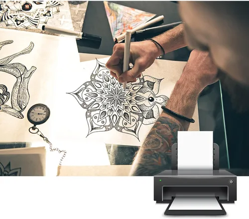 Miniatura 6 de TaoBary 30 hojas de papel de transferencia de tatuajes, papel de plantilla térmica para tatuajes, tamaño A4, 4 capas, plantillas de calco, papeles