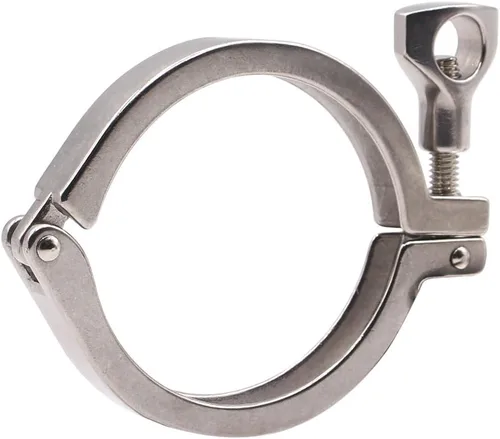 Miniatura 13 de DERNORD Abrazadera Sanitaria de Acero Inoxidable de Un Solo Pin Tri Clamps Trébol (Tubo OD: 3")