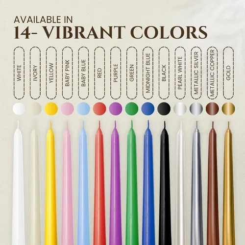 Miniatura 5 de Axiom Candles - Velas cónicas de 10 pulgadas sin goteo - Velas altas sin perfume y sin humo - 9 horas de combustión - Velas cónicas para el hogar