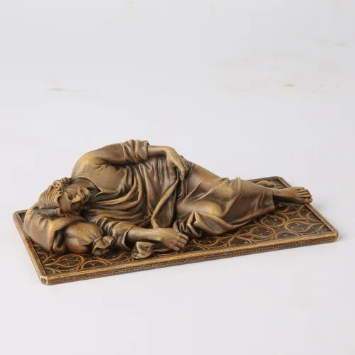 Miniatura 3 de Estatua Católica BC de San José Durmiente, Figura del Santo Patrono Regalo de Inauguración de Casa, Decoración Devota del Hogar, 6" L, Escultura