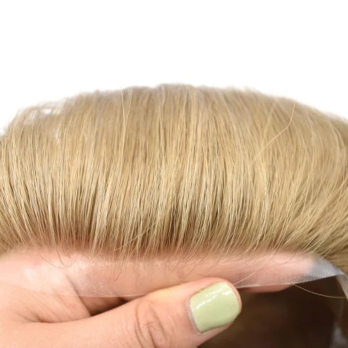 Miniatura 224 de Toupee para hombres Piezas de cabello humano real Encaje suizo para hombres Toupee unidades de cabello humano europeo para hombres Hairpieces