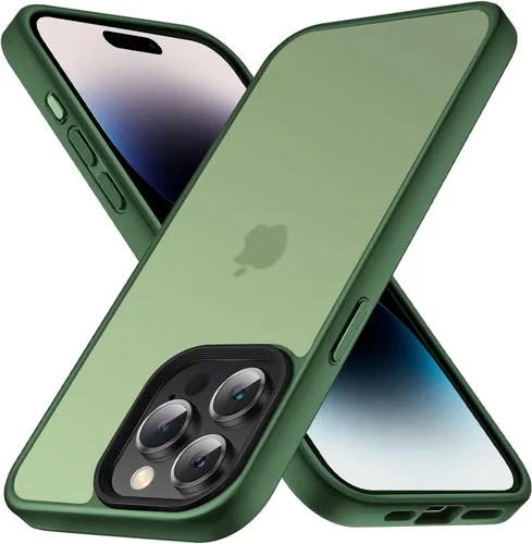 Miniatura 20 de Yriklso Funda para iPhone 11 Pro Max, protección contra caídas de grado militar, carcasa trasera dura translúcida - rosa esmerilado