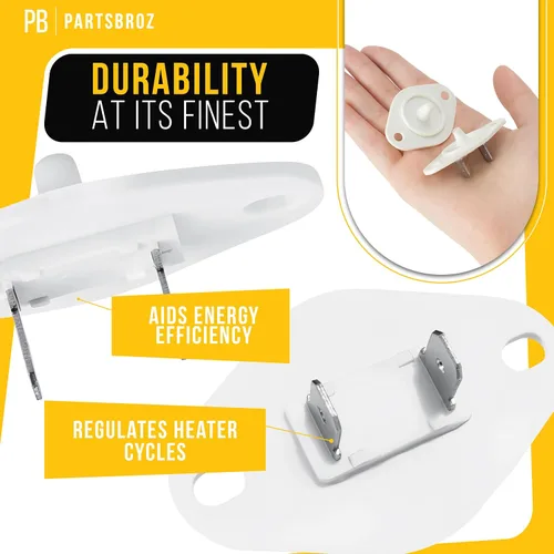 Miniatura 4 de Termistor 8577274 para secadores Whirlpool de PartsBroz – Reemplaza WP8577274, AP6013514, 3390292, 3406294, 3976615, 772546, ER8577274, PS11746740