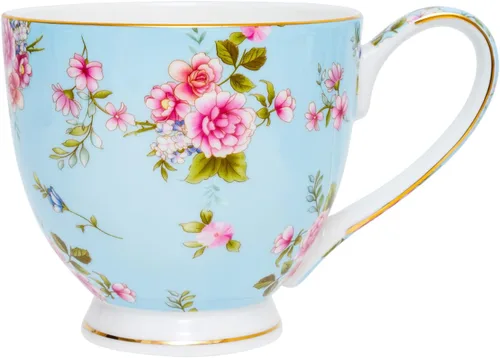 Miniatura 15 de Tazas de café de porcelana de hueso de 16oz para mujeres Tazas Flora Tazas de café y té Novedades Tazas de café para regalar a mujeres, mamá, amigas