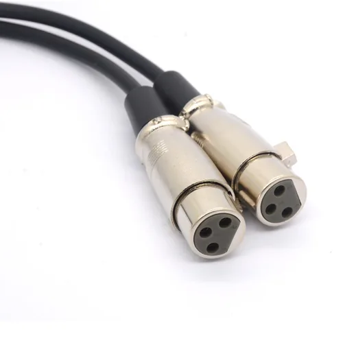 Miniatura 2 de XLR Cable Divisor Y Adaptador XLR Hembra a Doble XLR Macho Y Cables de Extensión para Micrófono Audio 50CM (1 Macho a 2 Hembra)