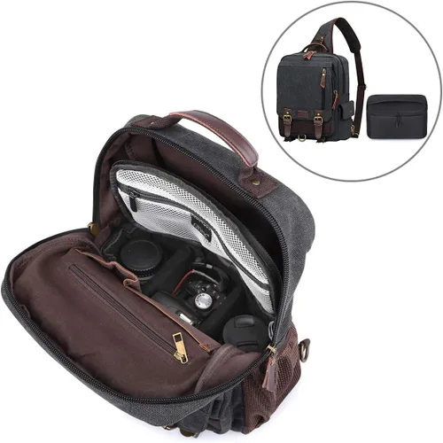 Miniatura 4 de Bolsa acolchada plegable S-ZONE para cámara DSLR SLR TLR Sony Canon Nikon o Flash