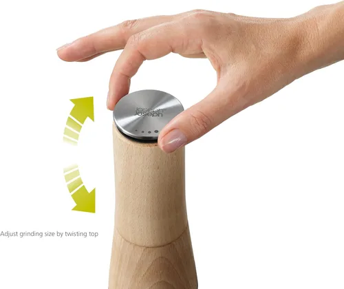 Miniatura 4 de Joseph Joseph 20191 Milltop Madera Molinillo de cocina sin derrames para sal, Madera Beech Wood