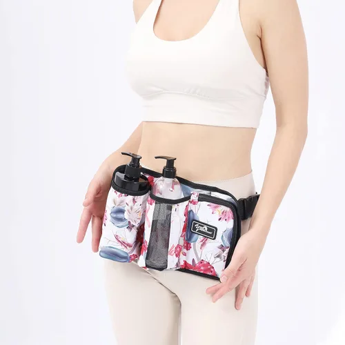 Miniatura 5 de Bolsa de botella de masaje - Funda para terapeuta para loción y aceite, color flor (9d3KD-Hua)