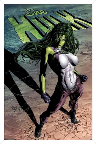 Miniatura 13 de Trends International Marvel Comics - Póster de pared She-Hulk #29, 22.375 x 34 pulgadas, versión enmarcada de madera de granero Versión enmarcada