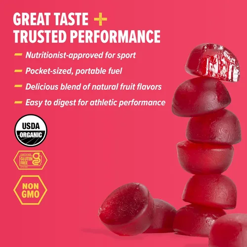 Miniatura 3 de Honey Stinger Masticable energético orgánico de flor de cerezo, sin gluten y sin cafeína, para ejercicio, correr y rendimiento, nutrición deportiva