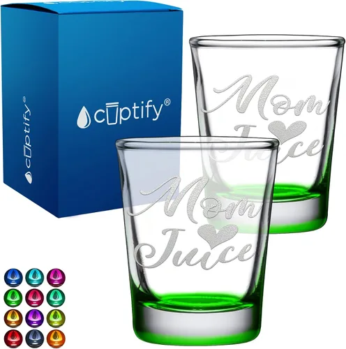 Miniatura 87 de Cuptify Regalos para baby shower, para la nueva mamá, EST 2023, 2 onzas, con fondo negro, juego de 2 vasos grabados para fiesta, regalo