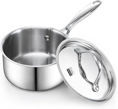 Cocineros Standard Olla con múltiples capas de acero inoxidable (3 qt), Acero inoxidable