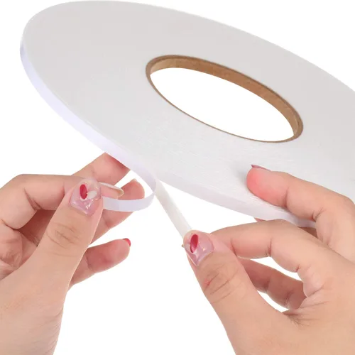 Miniatura 6 de Zonon 3 rollos de cinta de espuma de doble cara PE, cinta adhesiva de montaje de esponja de doble cara (1/4 pulgada por 50 pies, blanca)
