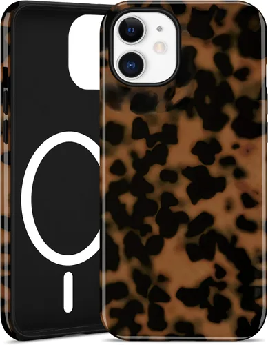 Miniatura 89 de Jusy Compatible con MagSafe Brown Tortoise Shell Print Phone Case para iPhone 7/8/SE, funda protectora magnética de lujo de TPU suave