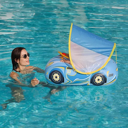 Miniatura 7 de Flotador de piscina para bebé con diseño de coche 3D, flotador de natación de PVC resistente, flotador de piscina para niños, flotadores de natación