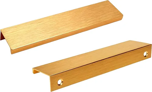 Miniatura 35 de Tiradores negros de 3.94 pulgadas para gabinete, 6 unidades, espacio entre agujeros de 2.52 pulgadas, tiradores de borde de aleación de aluminio