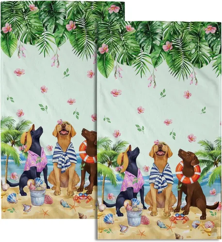 Miniatura 54 de Giwawa Juego de 2 toallas de mano vintage con diseño de oso y ciervo, diseño de alce y árbol, toalla de cara súper suave para baño, cocina, hombre