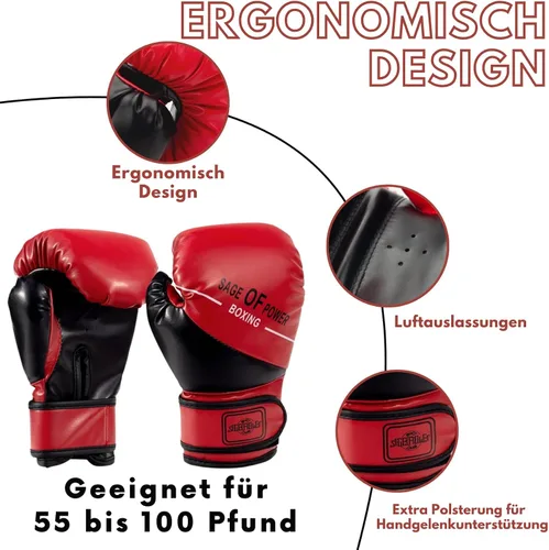 Miniatura 4 de Juego de guantes de boxeo y guantes de boxeo 3 en 1 para niños, guantes de boxeo, almohadillas de enfoque con envolturas de mano para niños,