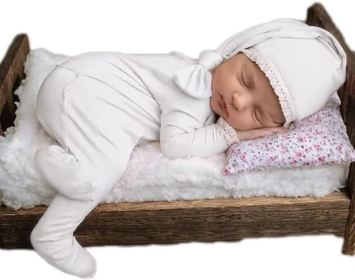 Miniatura 10 de Moda recién nacido niños niñas bebé sesión de fotos accesorios trajes ganchillo ropa sombrero de cola larga pantalones accesorios de fotografía