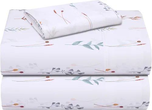 Miniatura 17 de ZOYER Sábanas de percal 100 % algodón tamaño King, refrescantes y transpirables para personas que duermen con calor, ropa de cama crujiente