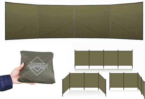 Miniatura 2 de Onewind Cortavientos de campamento, versátil bloqueador de viento a prueba de agua, de silnylon, para campamento, parabrisas al aire libre