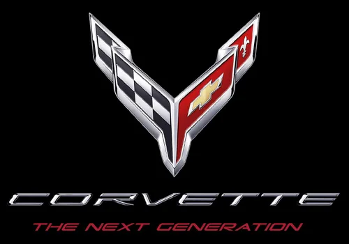 Miniatura 2 de JH DESIGN GROUP - Camiseta para hombre Chevy Corvette C8 Logo The Next Generation Black Crew Neck Shirt