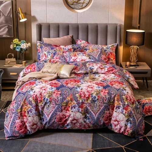 Miniatura 22 de ABREEZE Fundas de edredón individuales, juego de ropa de cama bohemio retro, funda de edredón de mandala colorida, funda de colcha estilo floral