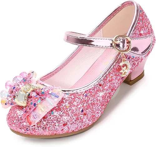 Miniatura 10 de Cadidi Dinos Zapatos de vestir para niñas con tacón de fiesta de boda Mary Jane Princess Flower Shoes (bebé/niño pequeño/niño grande)