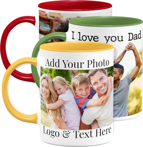 Miniatura 19 de Tazas de café con foto personalizada, 15 oz. con imagen, texto, nombre en tazas de café, regalos personalizados, taza personalizada de cerámica
