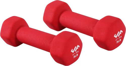 Miniatura 12 de JFIT Dumbbell Pairs or Sets – Neoprene & Vinyl Coated Hand Weights for Home Gym, Strength Training, Aerobics, Cardio Exercise and Fitness